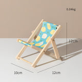 Maxbell Creative Beach Chair Phone Holder Dollhouse Miniature Bedroom Wooden Bracket Sheep