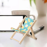 Maxbell Creative Beach Chair Phone Holder Dollhouse Miniature Bedroom Wooden Bracket Sheep