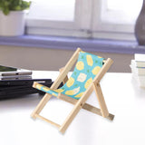 Maxbell Creative Beach Chair Phone Holder Dollhouse Miniature Bedroom Wooden Bracket Sheep