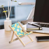 Maxbell Creative Beach Chair Phone Holder Dollhouse Miniature Bedroom Wooden Bracket Sheep