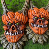 Maxbell Pumpkin Grimace Ornament Novelty Resin for Halloween Indoor Outdoor Home