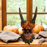 Maxbell Pumpkin Grimace Ornament Novelty Resin for Halloween Indoor Outdoor Home