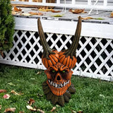 Maxbell Pumpkin Grimace Ornament Novelty Resin for Halloween Indoor Outdoor Home