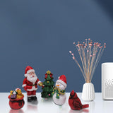 Maxbell Christmas Series Set Santa Claus Photo Prop Figurine for Home Decor Tabletop