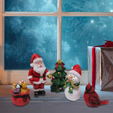 Maxbell Christmas Series Set Santa Claus Photo Prop Figurine for Home Decor Tabletop