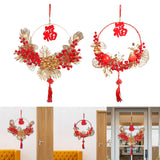 Maxbell Spring Festival Decor Red Berries Flower Wreath Chinese New Year Decorations 40cm