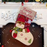 Maxbell Durable Hanging Storage Pouch Gift Bag Kids Decoration Christmas Treat Bags Snowman