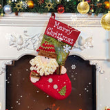 Maxbell Durable Hanging Storage Pouch Gift Bag Kids Decoration Christmas Treat Bags Santa Claus