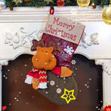 Maxbell Durable Hanging Storage Pouch Gift Bag Kids Decoration Christmas Treat Bags Elk