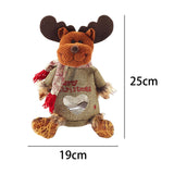 Maxbell Storage Pouch Gift Bag Wrapping Bag Kids Goodies Bag Christmas Treat Bags Elk 25x19cm