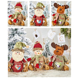 Maxbell Storage Pouch Gift Bag Wrapping Bag Kids Goodies Bag Christmas Treat Bags Elk 25x19cm