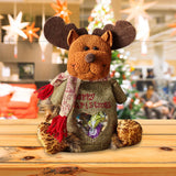 Maxbell Storage Pouch Gift Bag Wrapping Bag Kids Goodies Bag Christmas Treat Bags Elk 25x19cm