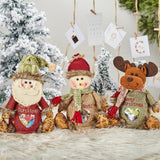 Maxbell Storage Pouch Gift Bag Wrapping Bag Kids Goodies Bag Christmas Treat Bags Santa Claus 28x19cm