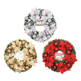 Maxbell Christmas Door Wreath Green Leaves Wreaths Ball Ornament for Holiday Aureate
