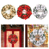Maxbell Christmas Door Wreath Green Leaves Wreaths Ball Ornament for Holiday Aureate
