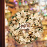 Maxbell Christmas Door Wreath Green Leaves Wreaths Ball Ornament for Holiday Aureate