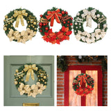 Maxbell Artificial Christmas Wreath Flower Wreath Xmas Wreath for Door Wall Decor Aureate