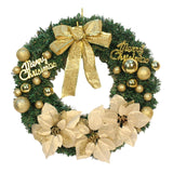 Maxbell Artificial Christmas Wreath Flower Wreath Xmas Wreath for Door Wall Decor Aureate
