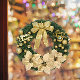 Maxbell Artificial Christmas Wreath Flower Wreath Xmas Wreath for Door Wall Decor Aureate