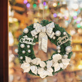 Maxbell Artificial Christmas Wreath Flower Wreath Xmas Wreath for Door Wall Decor White