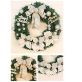 Maxbell Artificial Christmas Wreath Flower Wreath Xmas Wreath for Door Wall Decor White