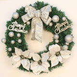 Maxbell Artificial Christmas Wreath Flower Wreath Xmas Wreath for Door Wall Decor White