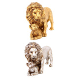 Maxbell Lion Statue Home Decoration Art Decor Craft for Desktop Housewarming Cabinet Aureate