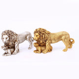 Maxbell Lion Statue Home Decoration Art Decor Craft for Desktop Housewarming Cabinet Aureate