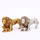 Maxbell Lion Statue Home Decoration Art Decor Craft for Desktop Housewarming Cabinet Aureate