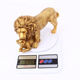 Maxbell Lion Statue Home Decoration Art Decor Craft for Desktop Housewarming Cabinet Aureate