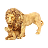 Maxbell Lion Statue Home Decoration Art Decor Craft for Desktop Housewarming Cabinet Aureate