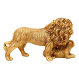 Maxbell Lion Statue Home Decoration Art Decor Craft for Desktop Housewarming Cabinet Aureate