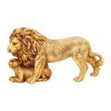 Maxbell Lion Statue Home Decoration Art Decor Craft for Desktop Housewarming Cabinet Aureate