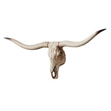 Maxbell Resin Long Horned RAM Decor Skull Wall Mount Skull Decor for Home Office A 77.5x32x12cm