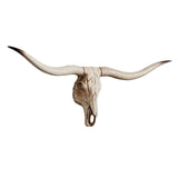 Maxbell Resin Long Horned RAM Decor Skull Wall Mount Skull Decor for Home Office A 77.5x32x12cm