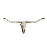 Maxbell Resin Long Horned RAM Decor Skull Wall Mount Skull Decor for Home Office A 77.5x32x12cm