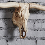 Maxbell Resin Long Horned RAM Decor Skull Wall Mount Skull Decor for Home Office A 77.5x32x12cm