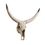 Maxbell Resin Long Horned RAM Decor Skull Wall Mount Skull Decor for Home Office B 50x45x9.5cm