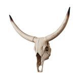 Maxbell Resin Long Horned RAM Decor Skull Wall Mount Skull Decor for Home Office B 50x45x9.5cm