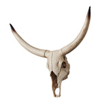 Maxbell Resin Long Horned RAM Decor Skull Wall Mount Skull Decor for Home Office B 50x45x9.5cm