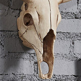 Maxbell Resin Long Horned RAM Decor Skull Wall Mount Skull Decor for Home Office B 50x45x9.5cm