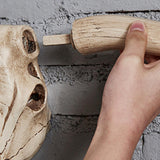 Maxbell Resin Long Horned RAM Decor Skull Wall Mount Skull Decor for Home Office C 56.5x21.5x13cm