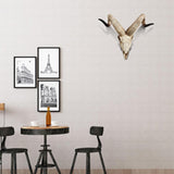 Maxbell Resin Long Horned RAM Decor Skull Wall Mount Skull Decor for Home Office D 42x34x16cm