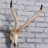 Maxbell Resin Long Horned RAM Decor Skull Wall Mount Skull Decor for Home Office E 48x35x22.5cm