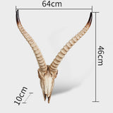 Maxbell Resin Long Horned RAM Decor Skull Wall Mount Skull Decor for Home Office E 48x35x22.5cm