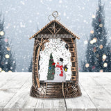 Maxbell Retro Christmas Lantern Ornament Outdoor Indoor Wedding Props Christmas Tree Snowman