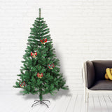 Maxbell Traditional Christmas Tree with Metal Stand for Office Scene Decoration 1.8M
