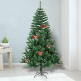 Maxbell Traditional Christmas Tree with Metal Stand for Office Scene Decoration 2.1M