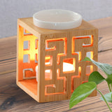 Maxbell Lamp holder Diffuser Candle Holder Wood Frame Essential Oil Decorative