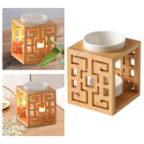 Maxbell Lamp holder Diffuser Candle Holder Wood Frame Essential Oil Decorative